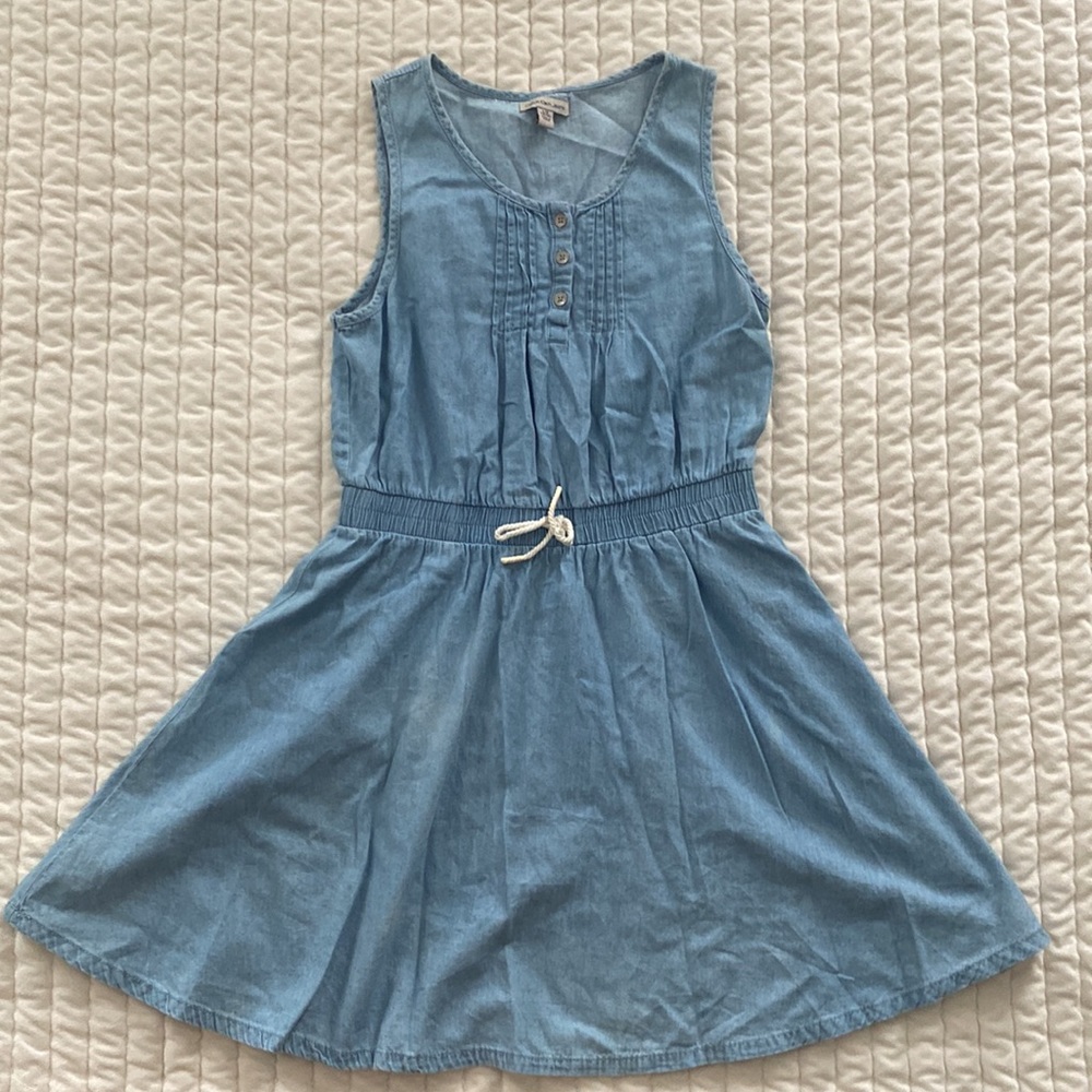 GIRLS Calvin Klein Sleeveless Denim Short Dress Size L